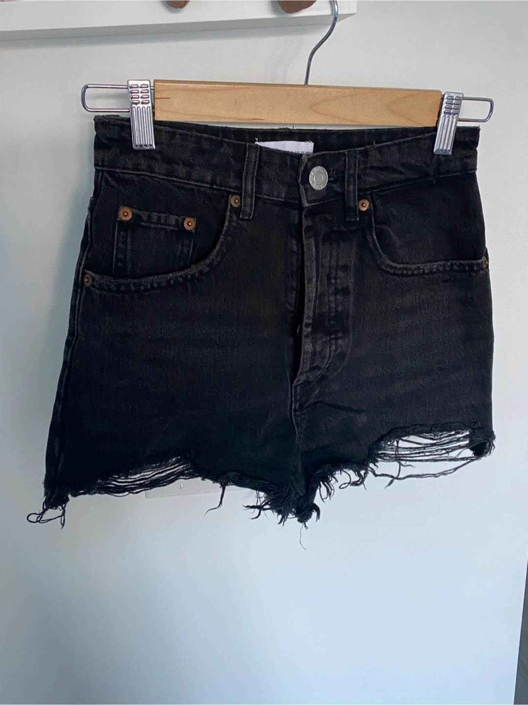 Zara Black Denim Shorts