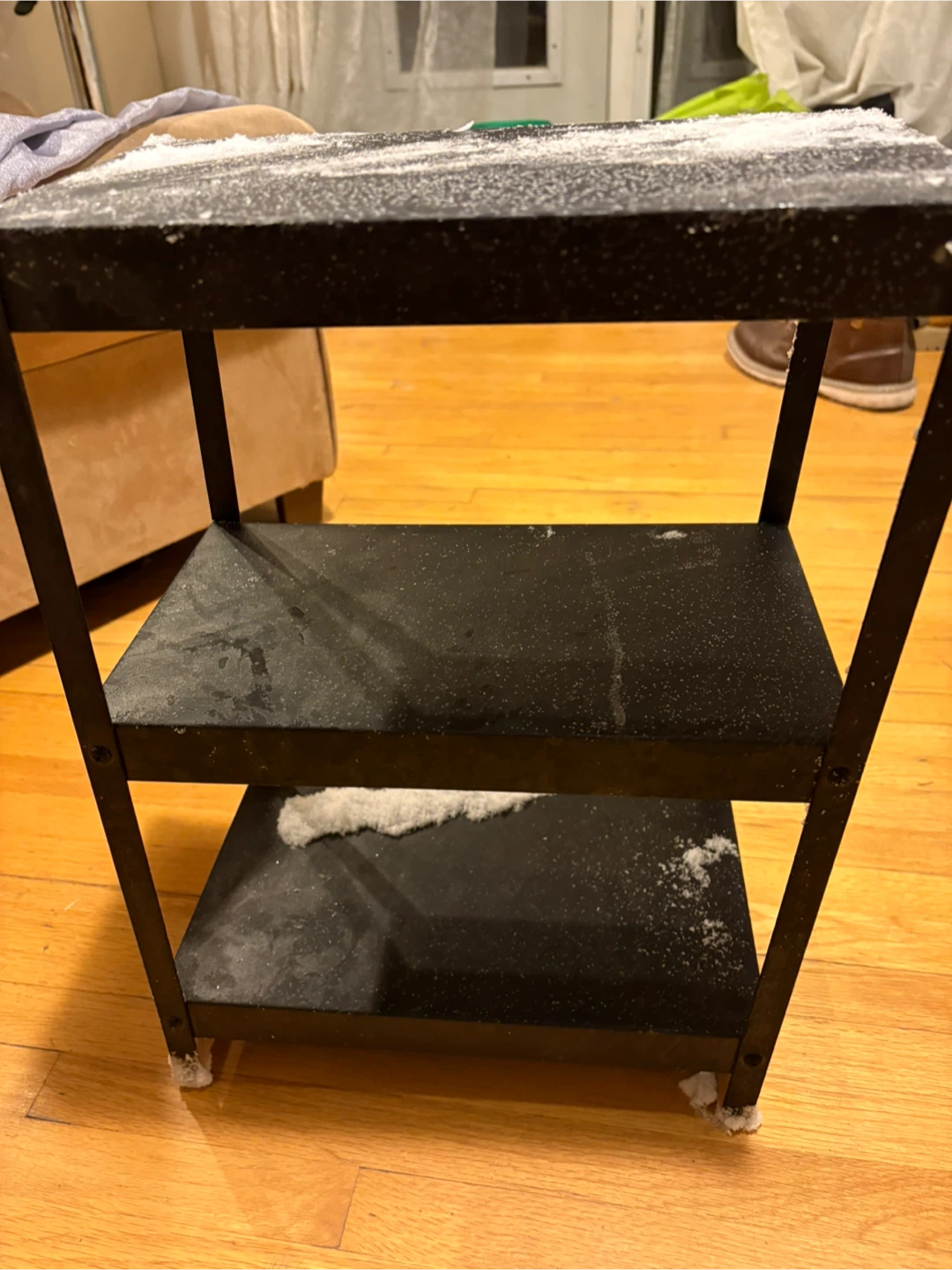 Black 2-Tier Shelf Unit - photo 4