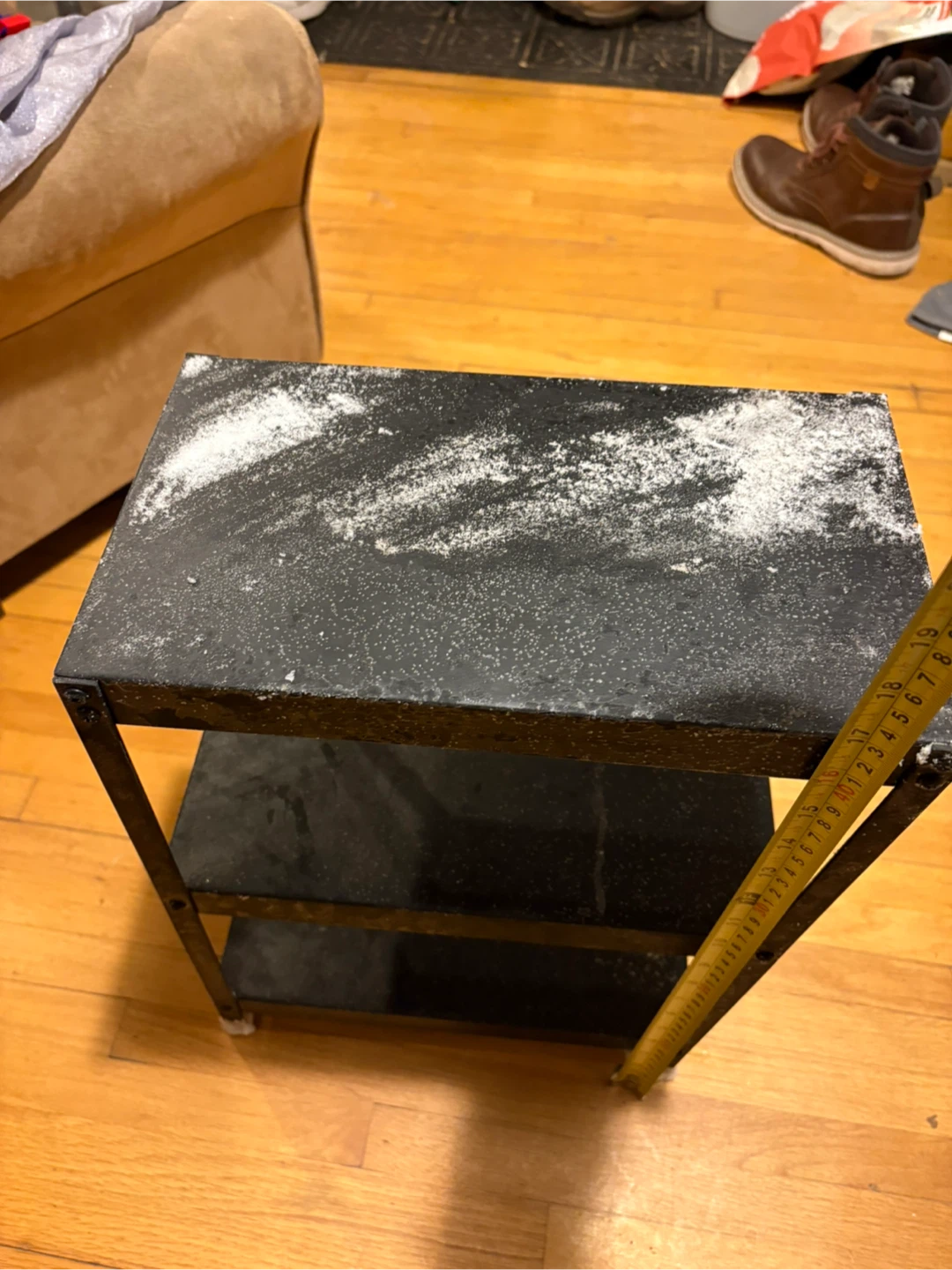 Black 2-Tier Shelf Unit