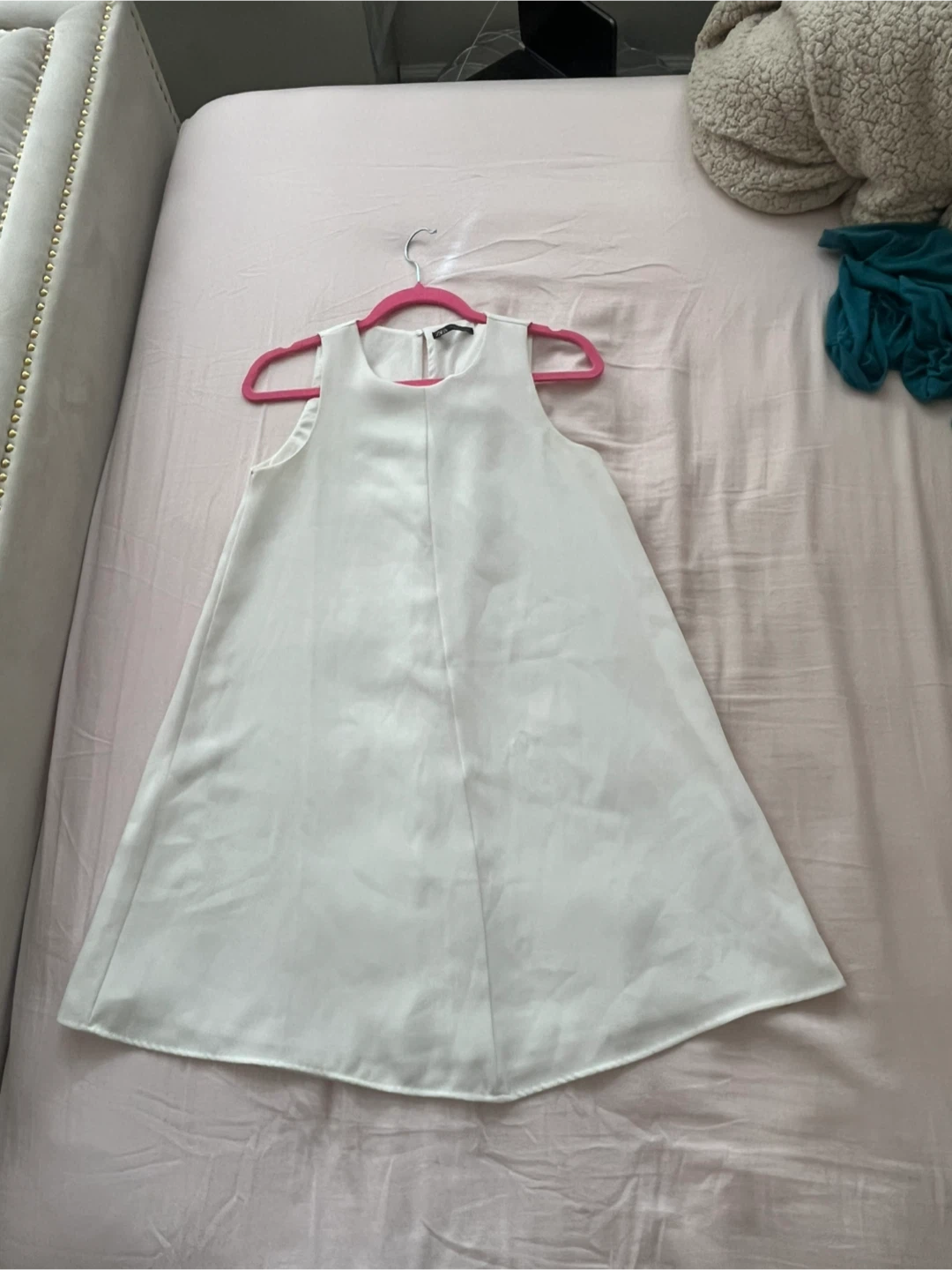 Zara White small Sleeveless Shift Dress - photo 4