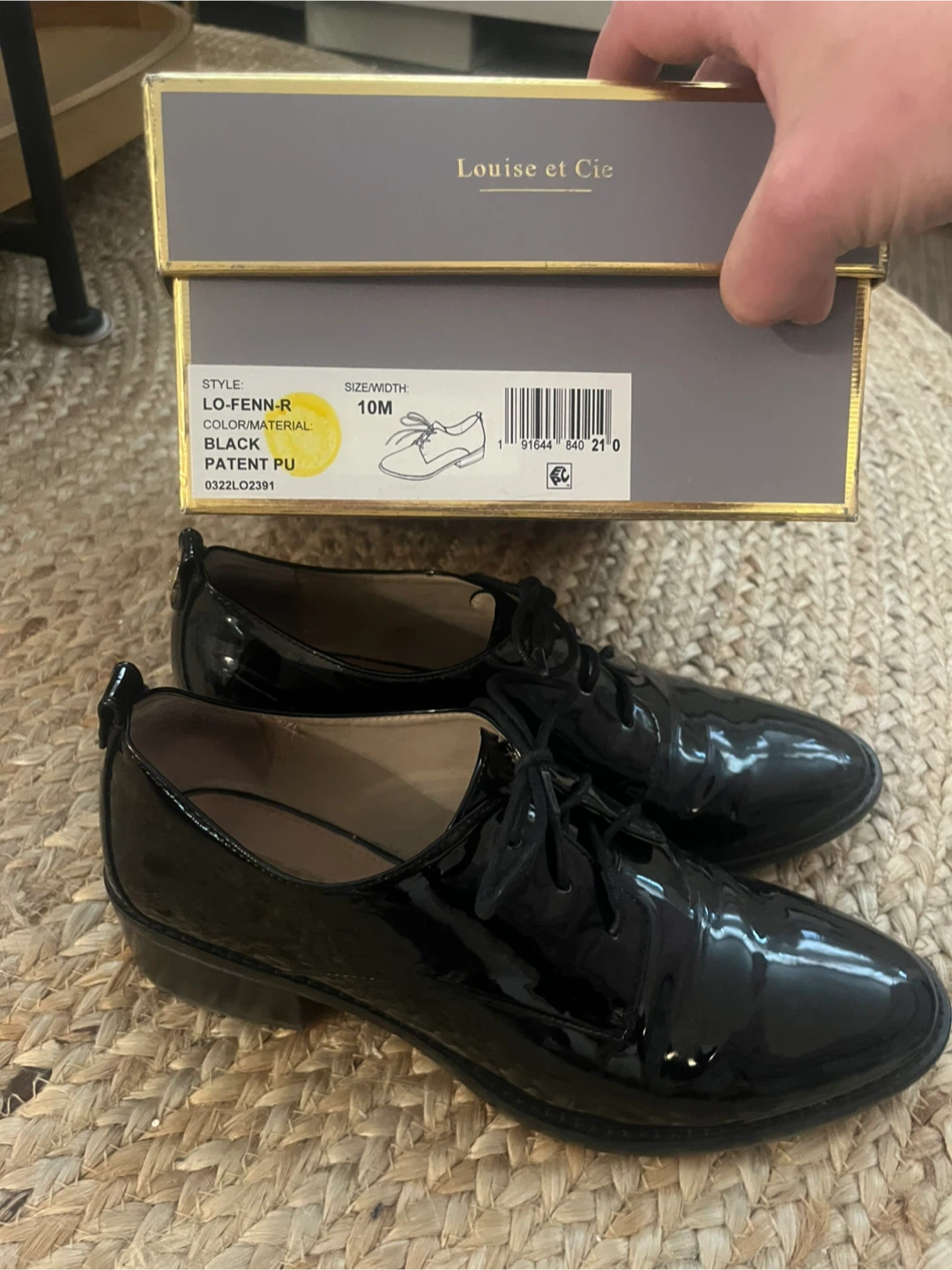 Louise et Cie Black Patent Leather Oxford size 10 Shoes