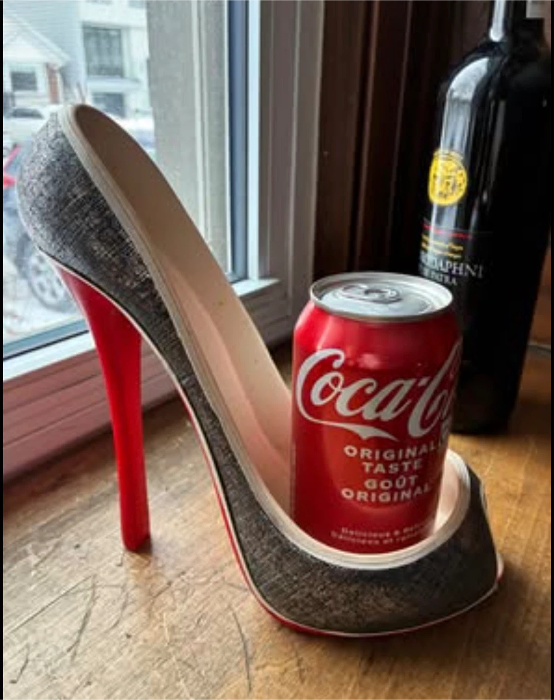 Stiletto high heel wine bottle holder shoe  women's - photo 5