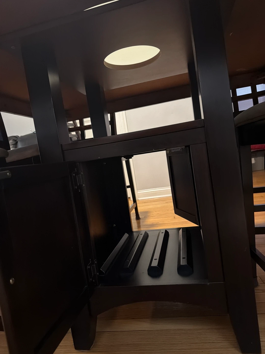 Dark Brown Dining Table Set with 8 Chairs