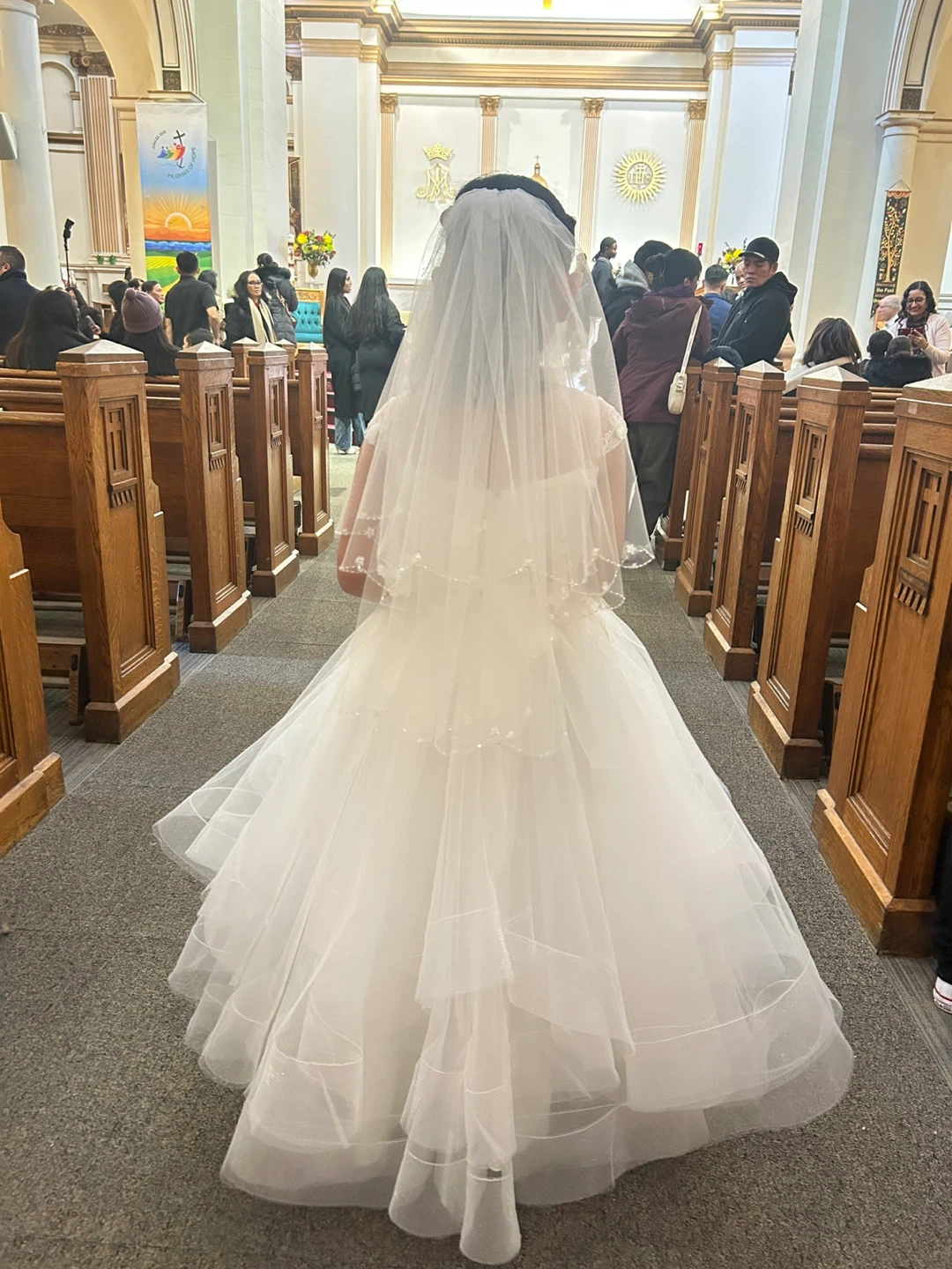 White Communion Dress /Flower Girl Dress with Veil