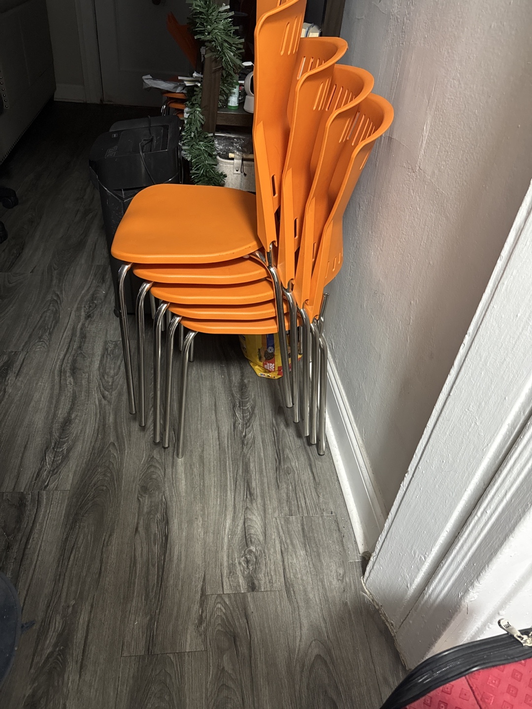 Stackable Orange Chairs (Set of 9)/ can be sold single