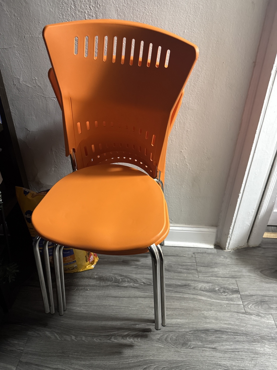 Stackable Orange Chairs (Set of 9)/ can be sold single - photo 2