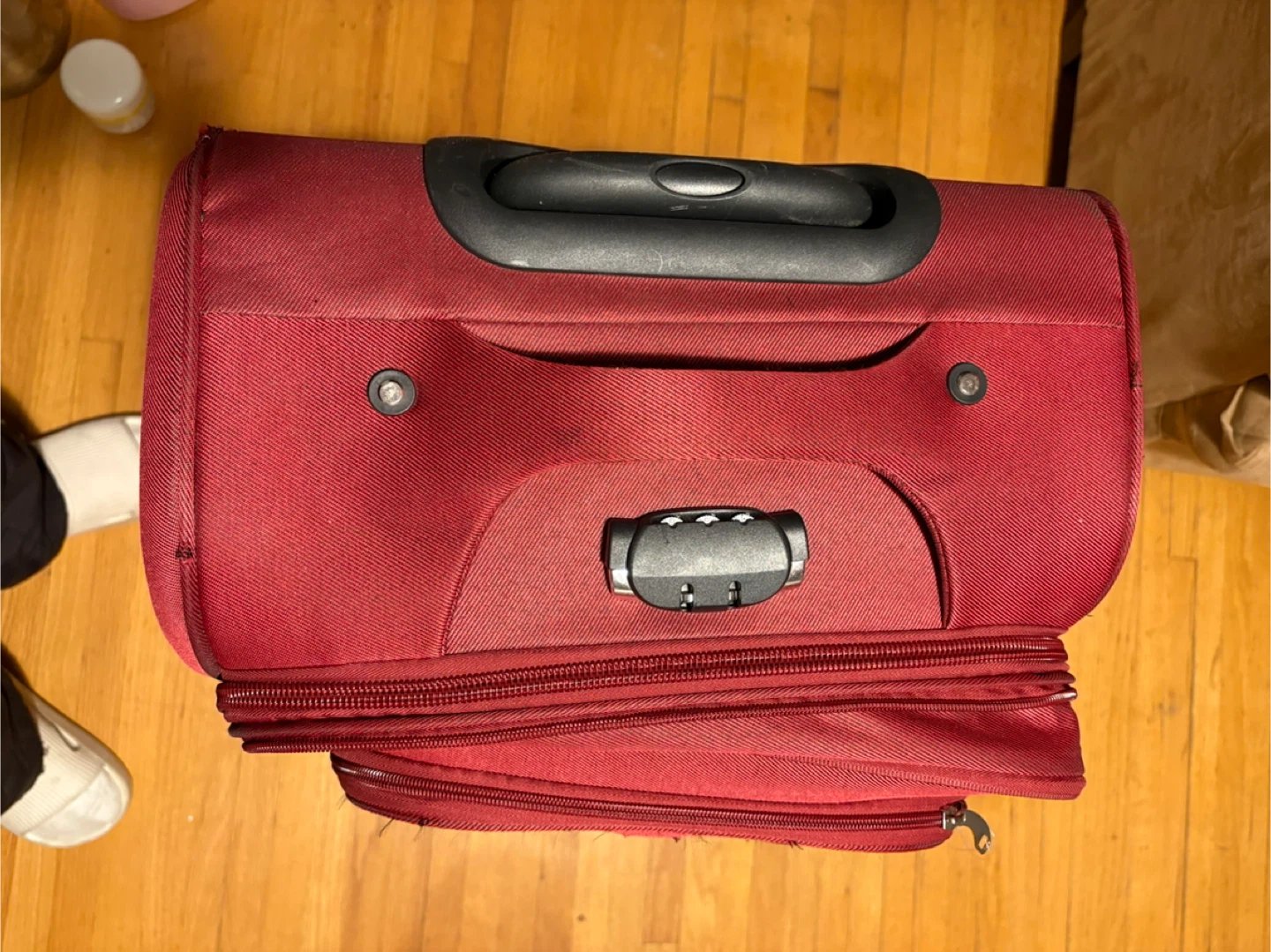 Red Hardside Spinner Luggage with Combination Lock 24 inches