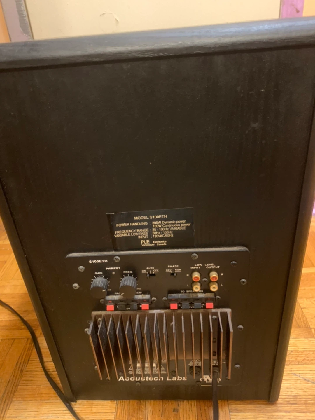 $30 for Acousotech Labs S100ETH Powered Subwoofer