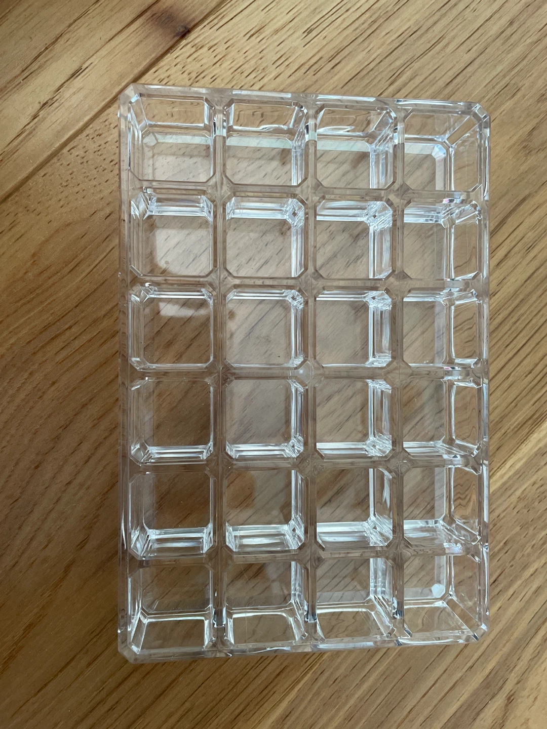 Clear Acrylic Makeup Organizer - 24 Compartments