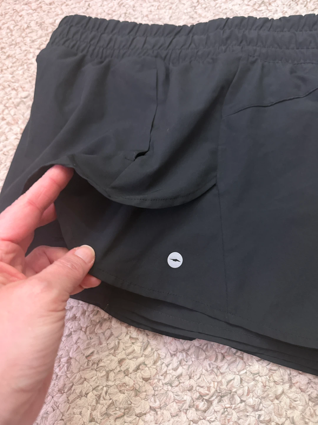 WOMENS Avia Black Athletic Shorts Size Medium with liner Black - photo 3