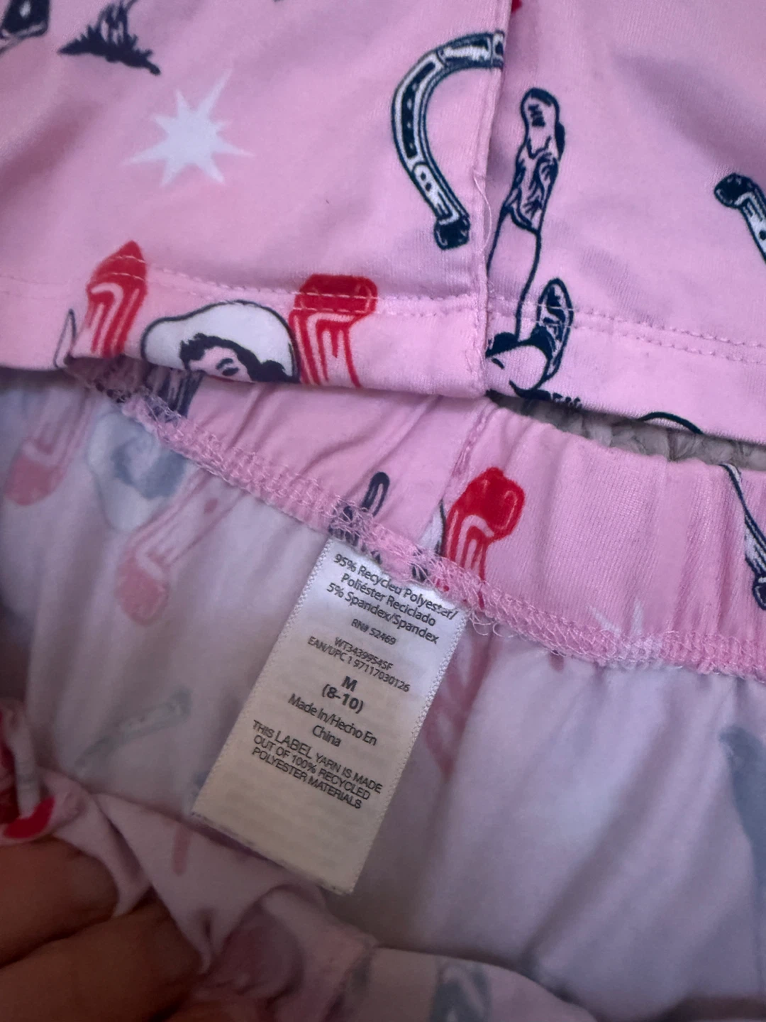 WOMENS Pink Western Pajama Set - Size M - photo 3