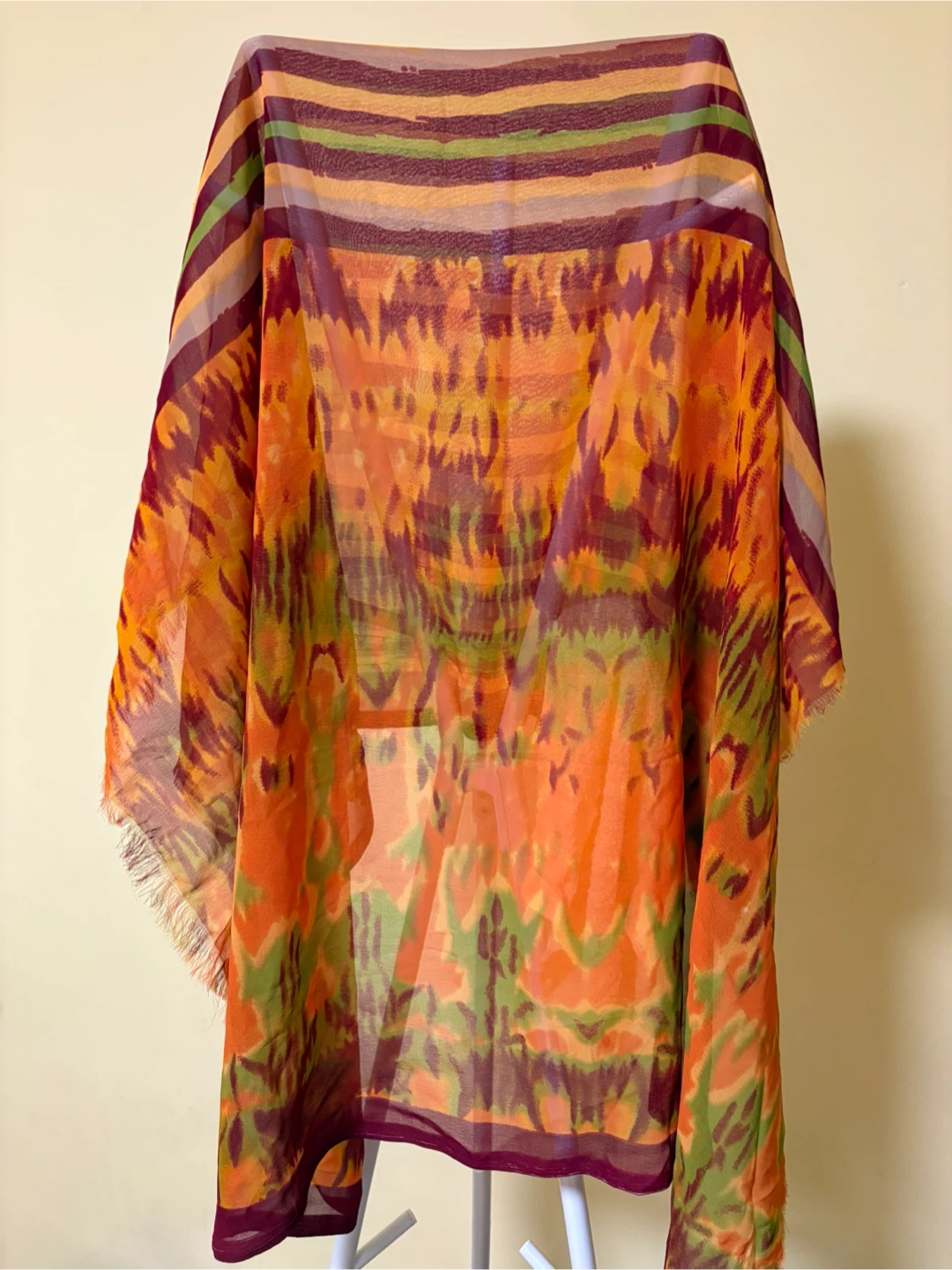Sheer Printed Scarf 110*90cm