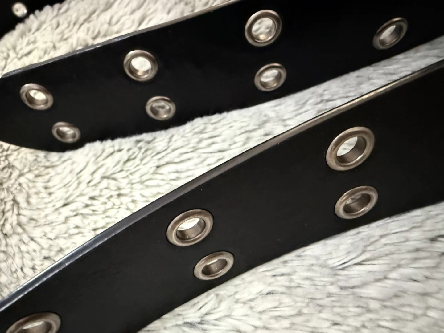 Black Belt with Eyelets and Silver Buckle - ML/MG - photo 3
