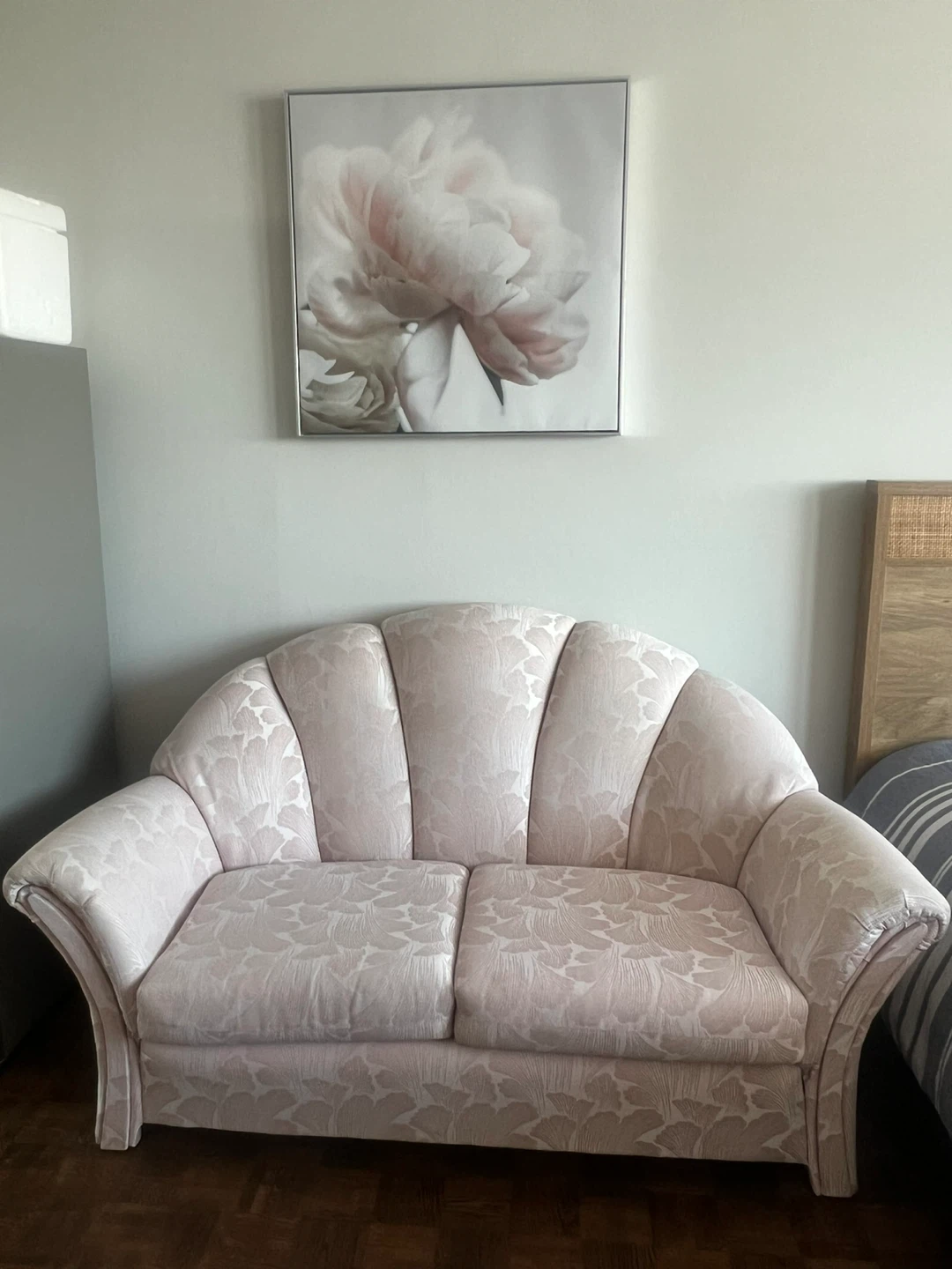 Pink Floral Loveseat
