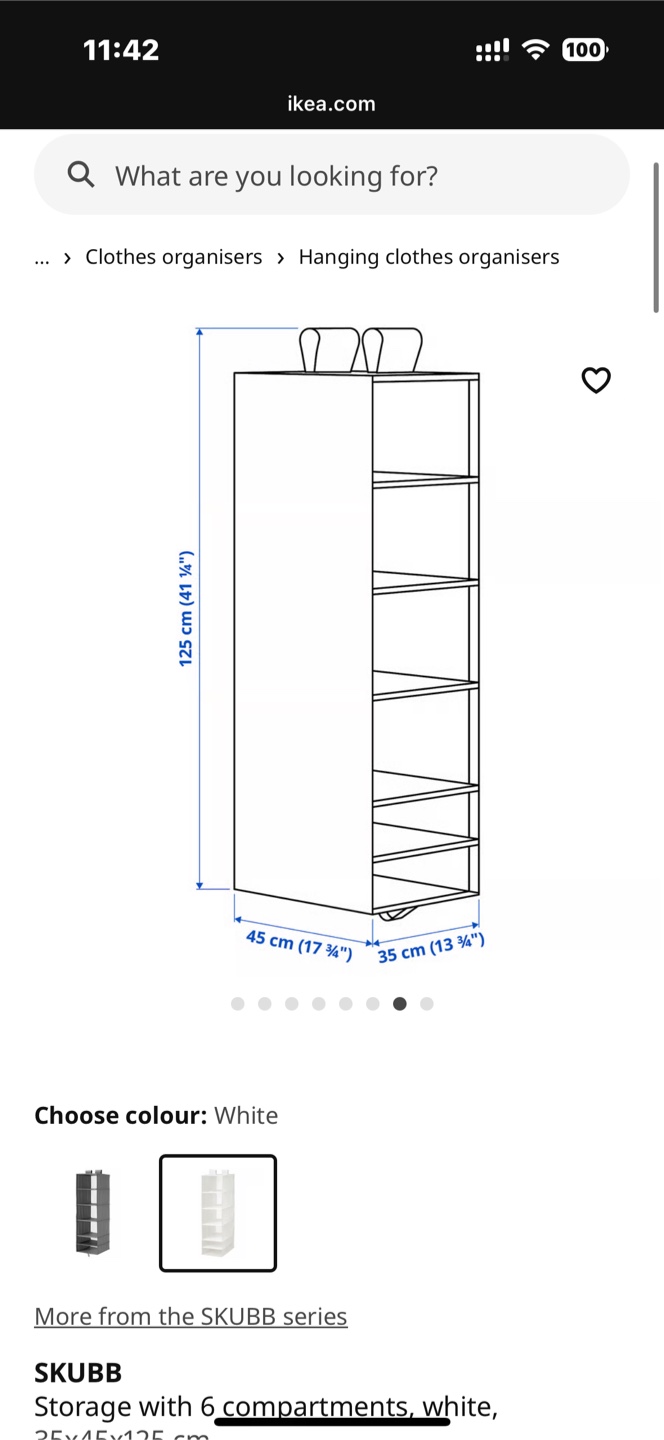 IKEA SKUBB Hanging Storage Organizer