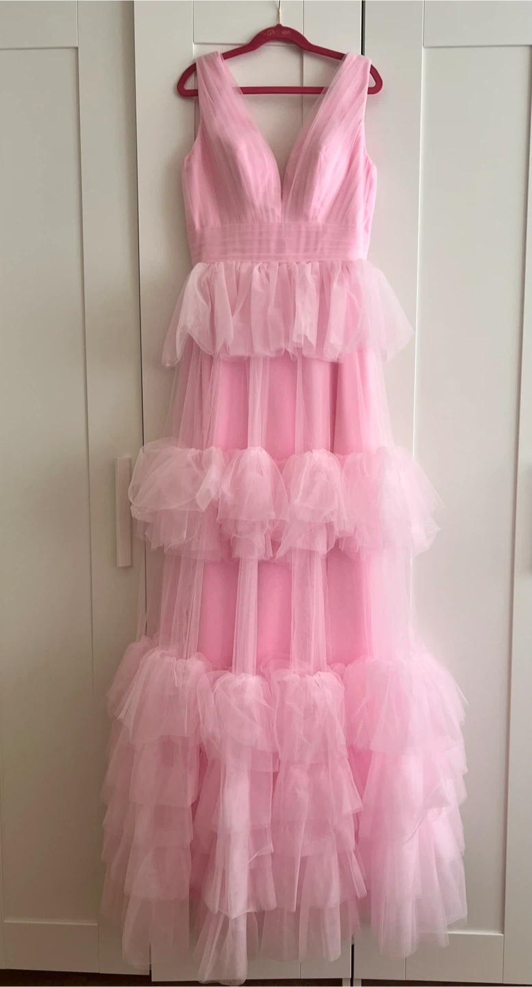 Missacc Pink Tulle Ruffle Tiered Gown - photo 2