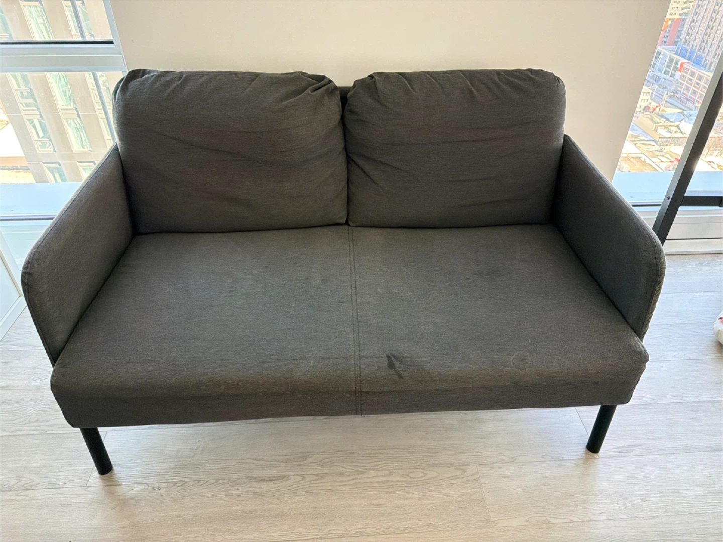 IKEA GLÖSTAD Loveseat - Knisa dark gray