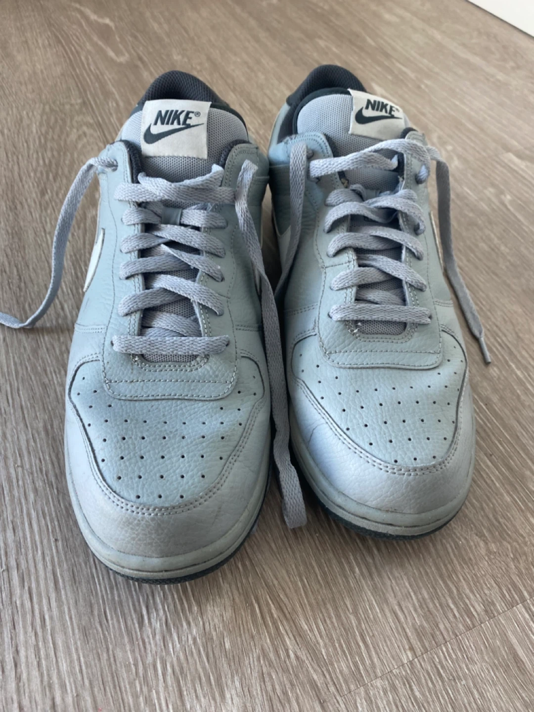Nike Grey Leather Sneakers - photo 5