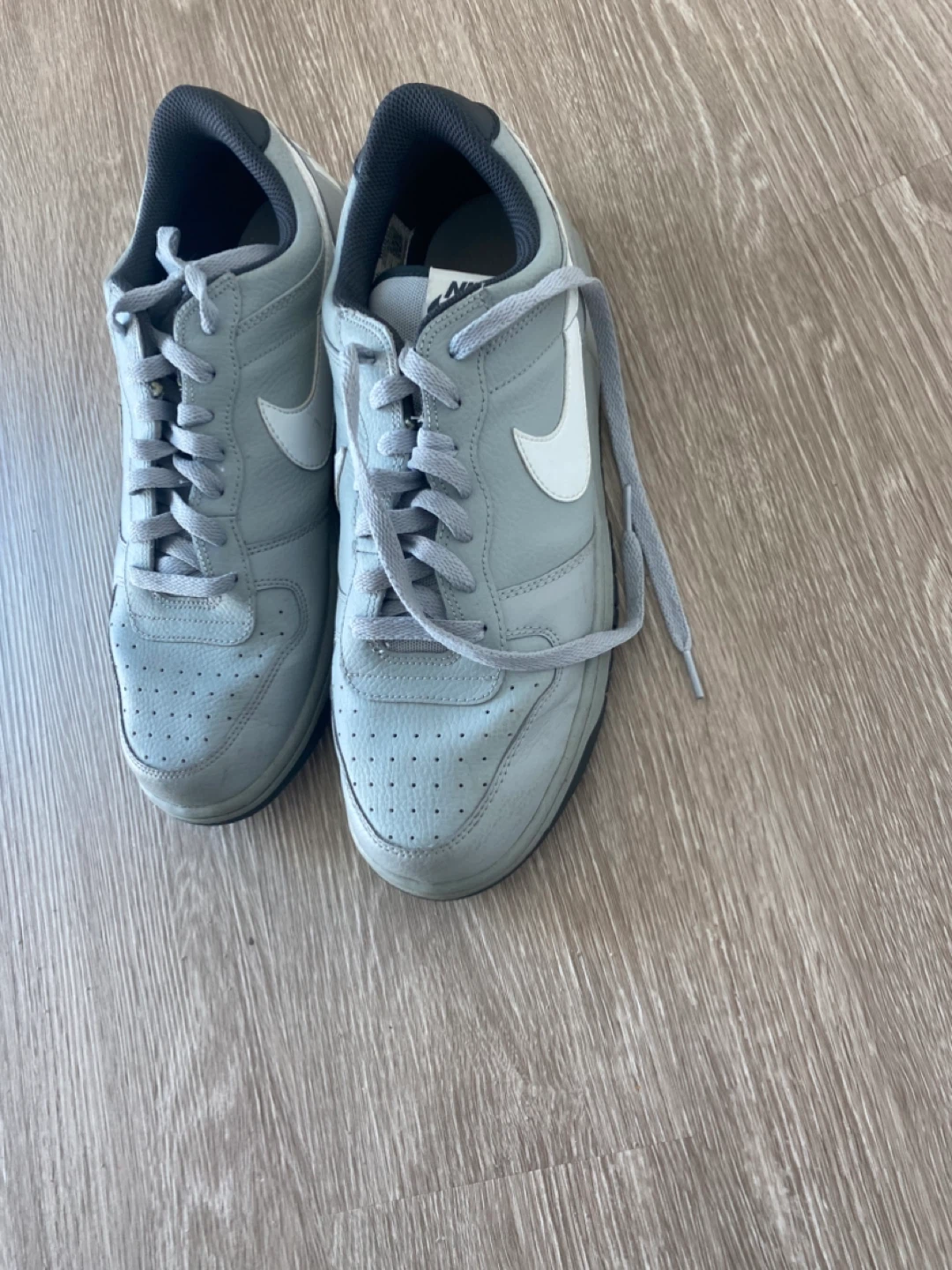Nike Grey Leather Sneakers - photo 3