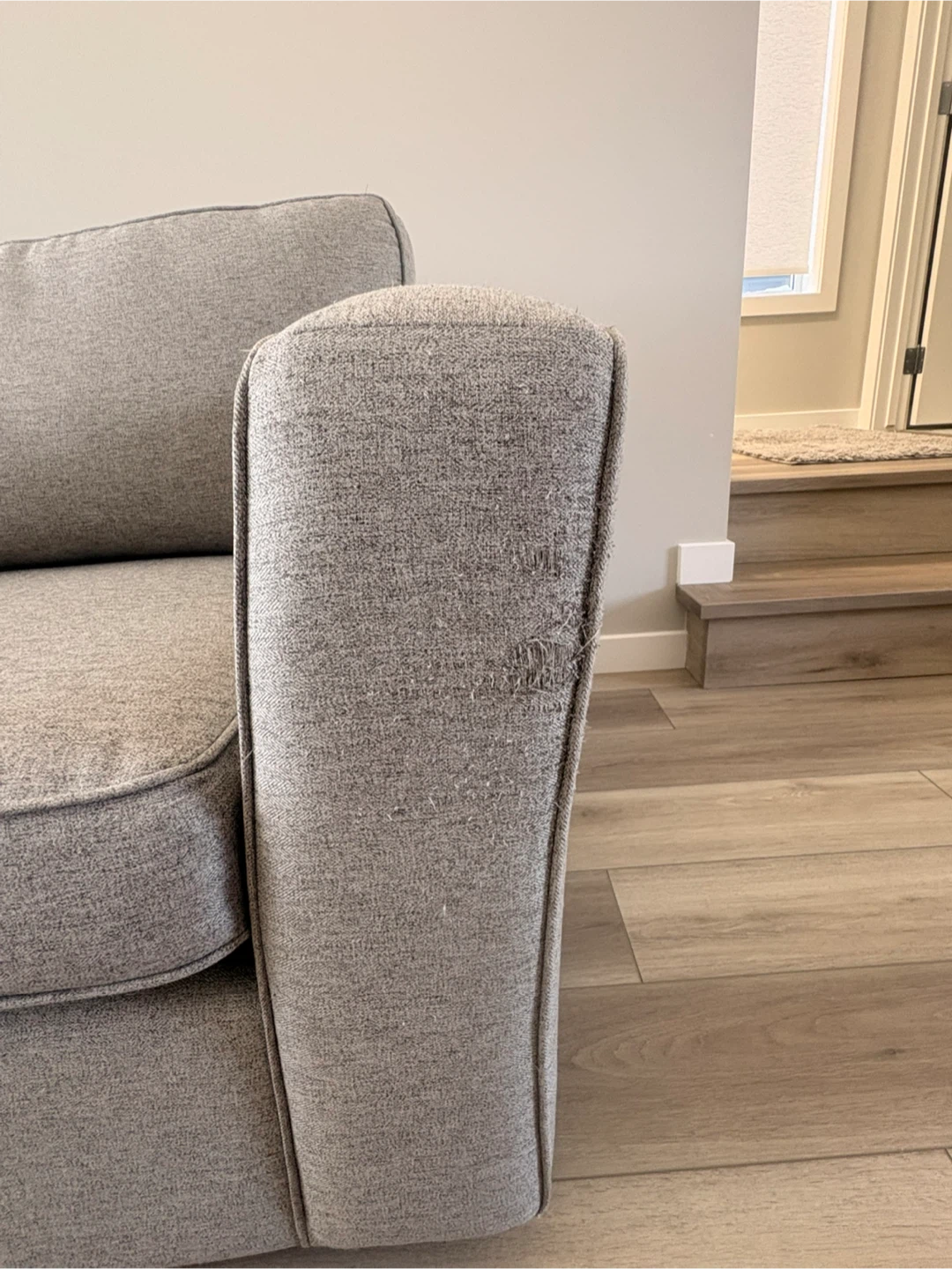 Grey Loveseat Sofa - photo 2