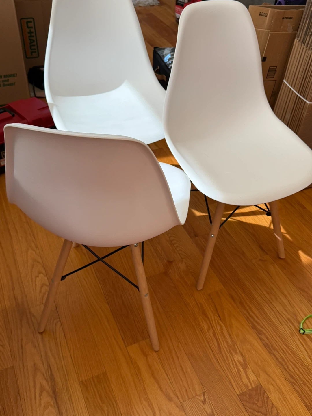 White Dining Chairs - Set of 3 - photo 2