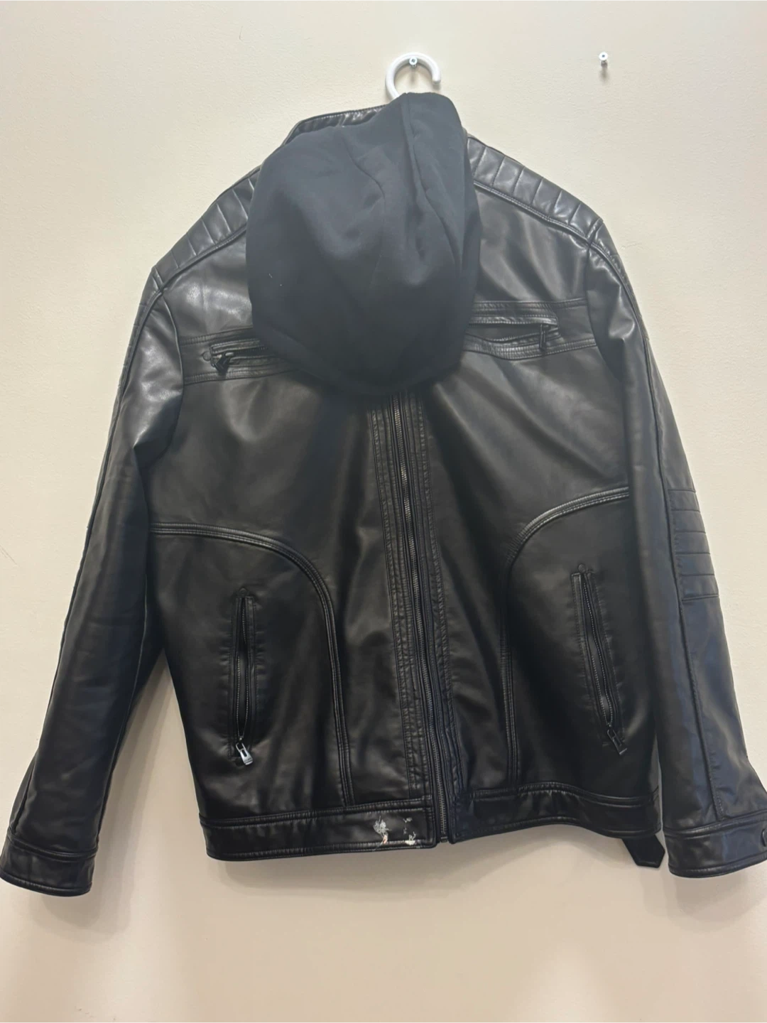 Point Zero Collection Faux Leather Jacket with Hood - XL - photo 2
