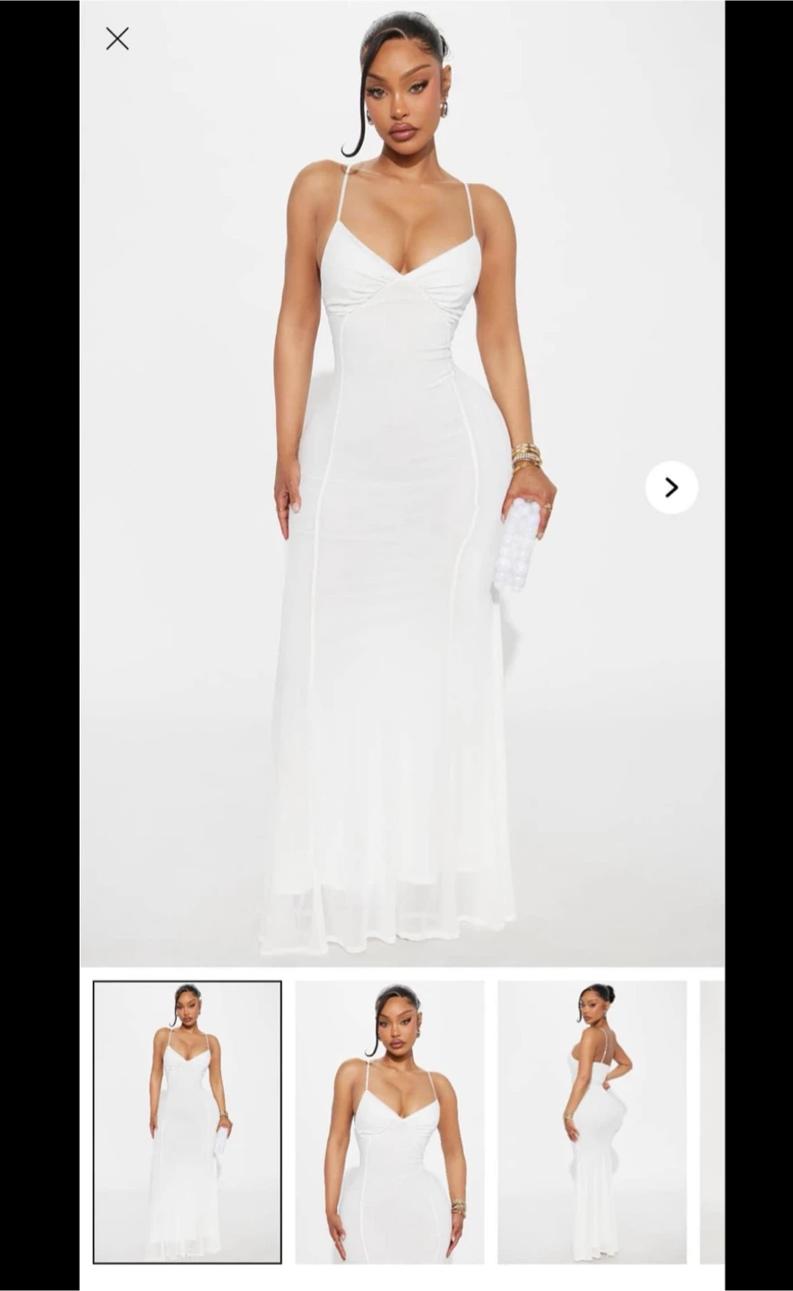 Fashion Nova White Maxi Dress