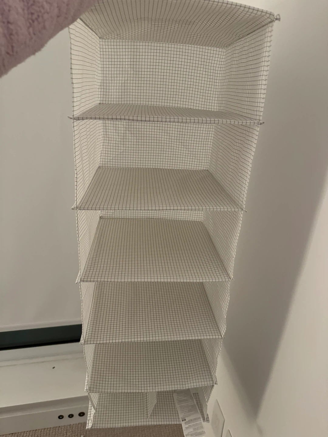 closet organizer and bundles of hanger (30+)