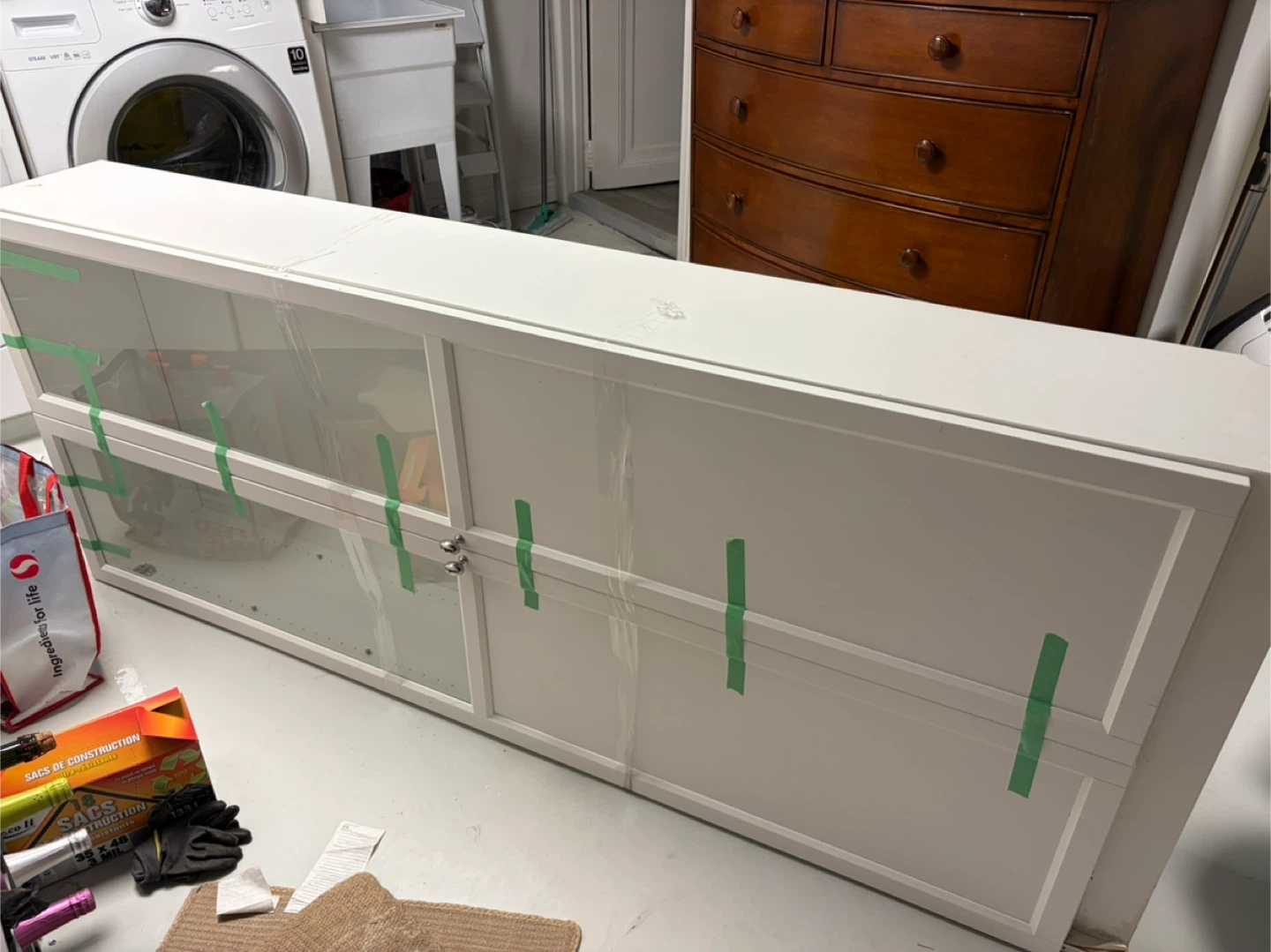 Ikea Billy bookcase with Glass Doors