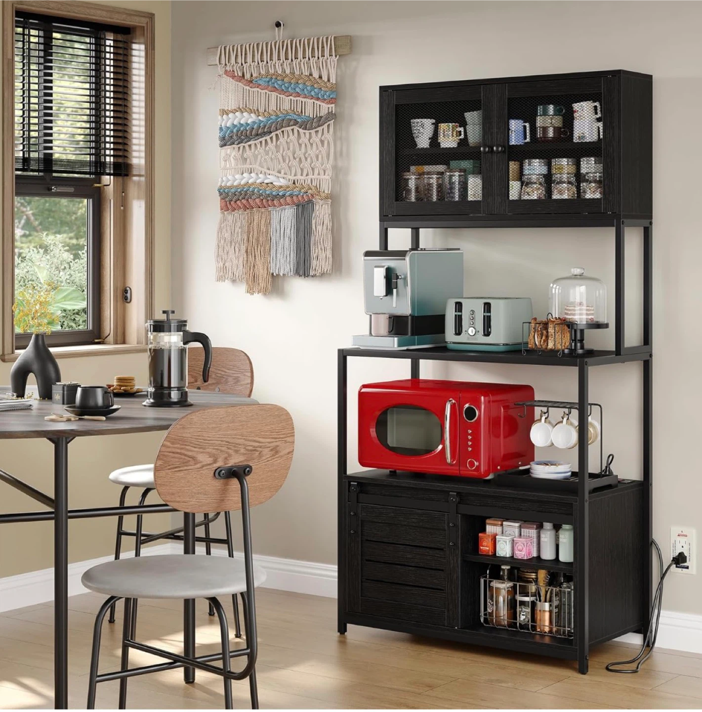 Bar with Cabinet and Shelves / kitchen cabinet