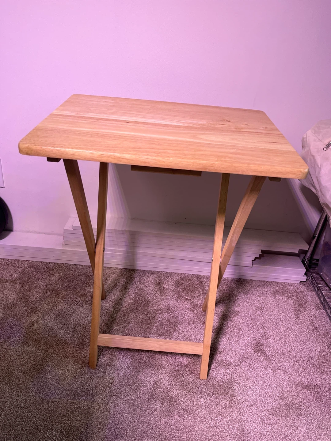 Wooden Folding Tray Table