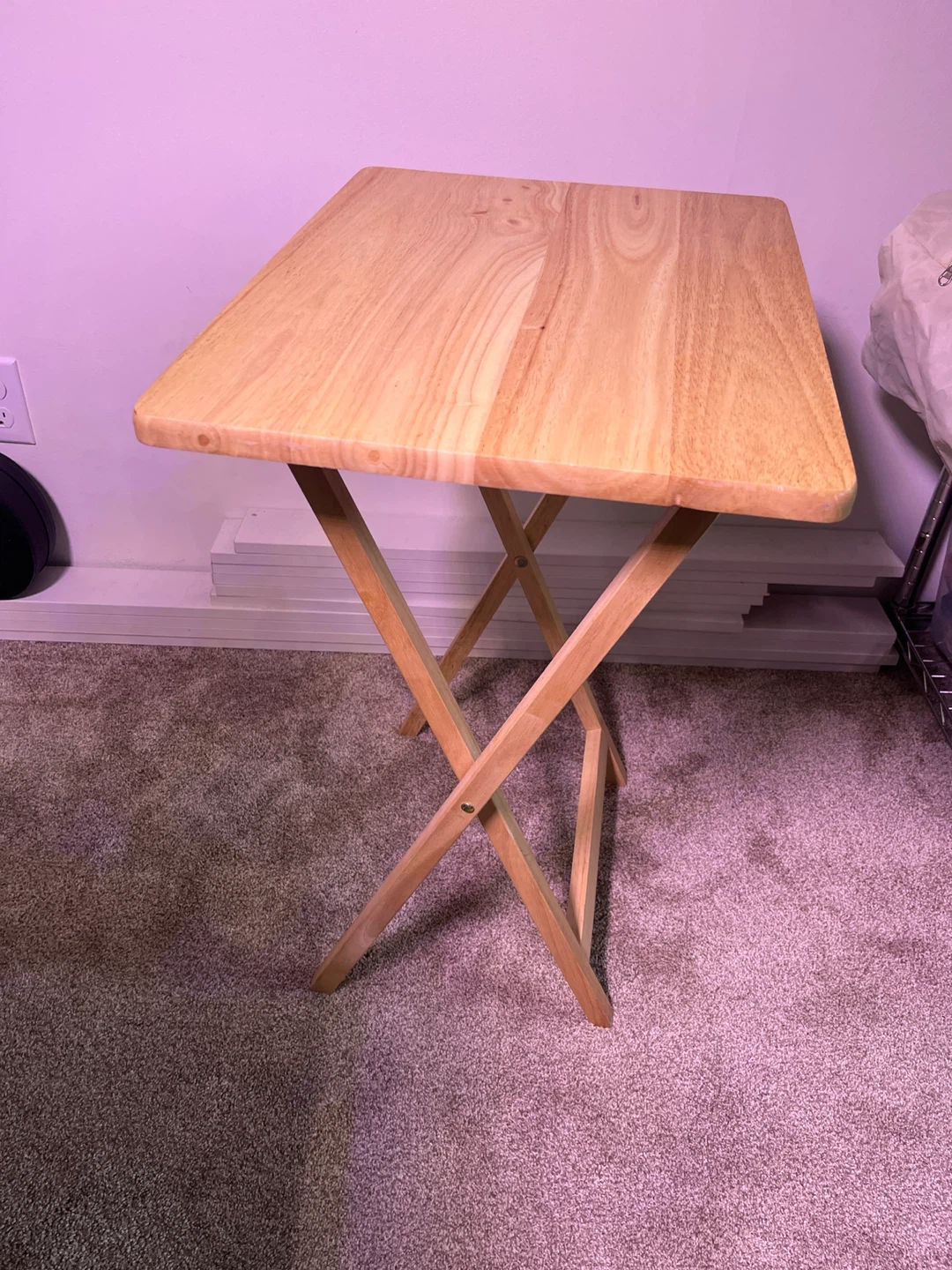 Wooden Folding Tray Table - photo 2