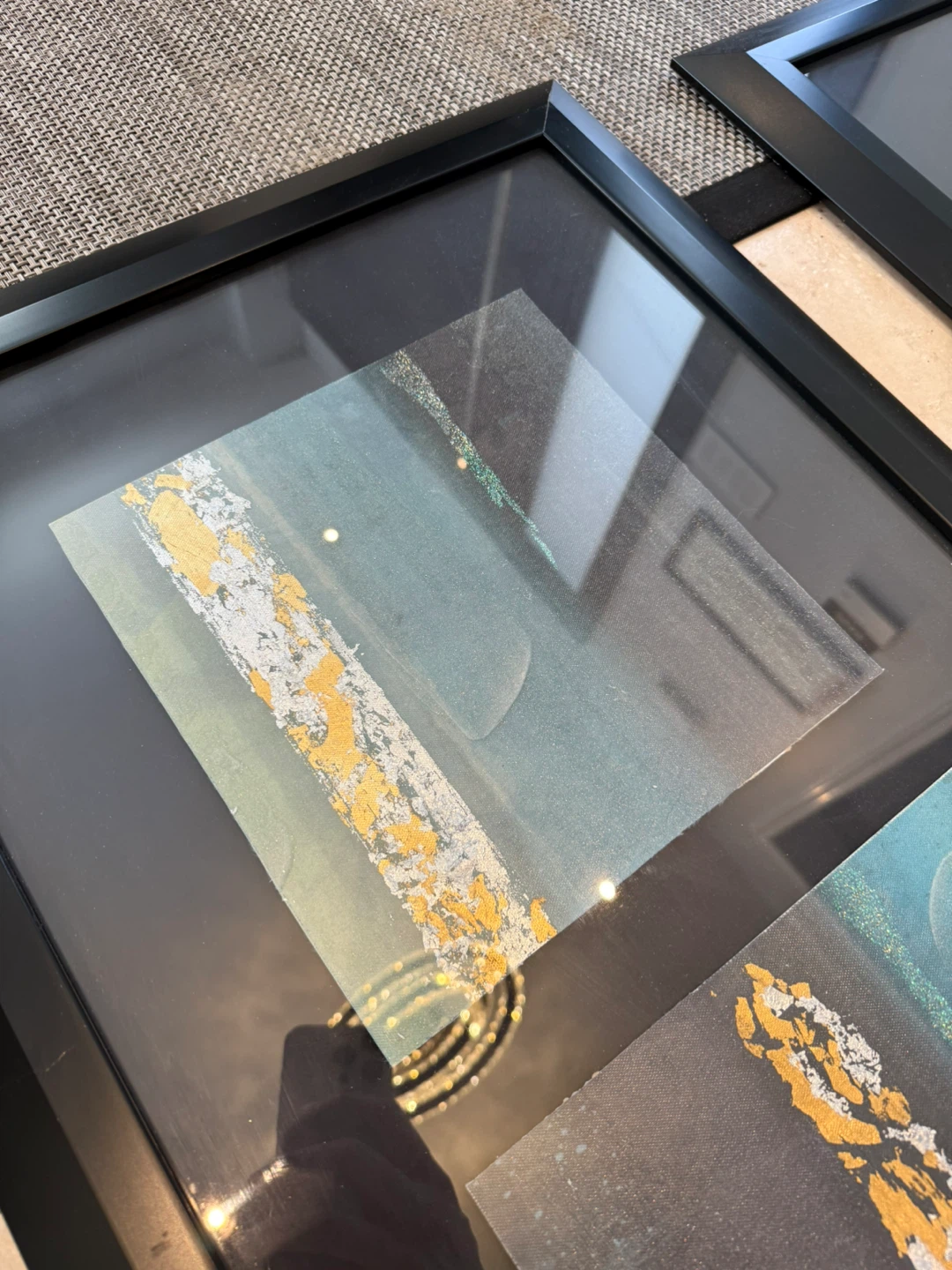 Set of 2 Custom Framed Abstract Art Pieces - photo 3