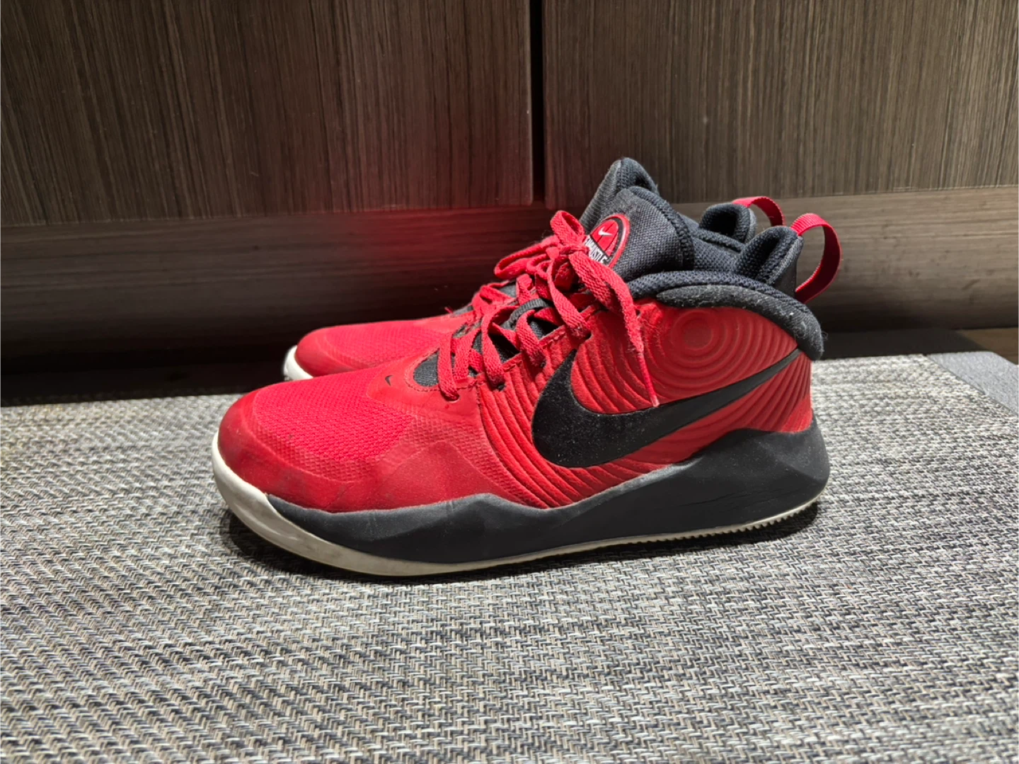 Nike Team Hustle D9 Basketball Shoes - Red/Black - photo 3