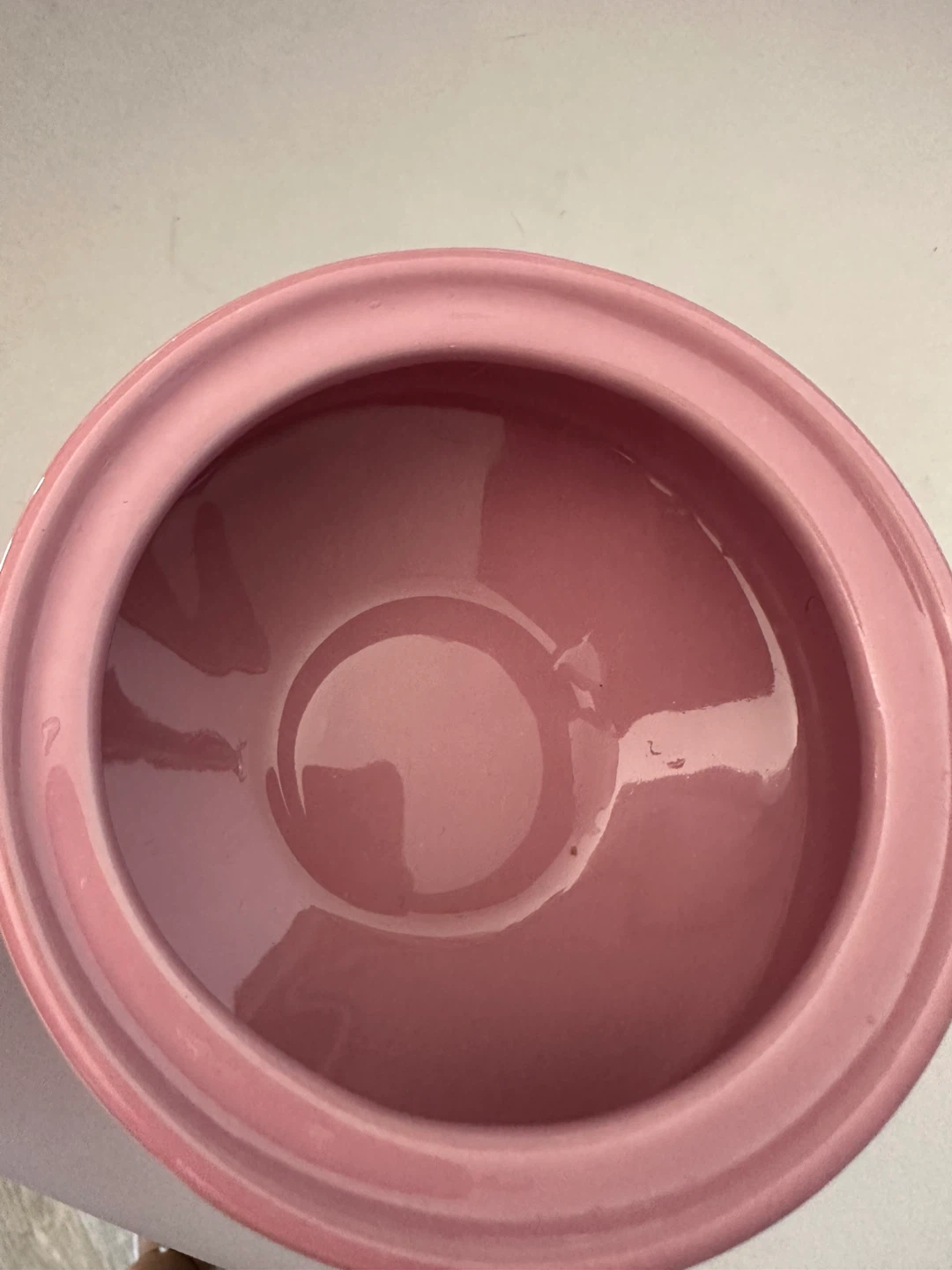 Pink Ceramic Jar with Red Lid🧡 - photo 2