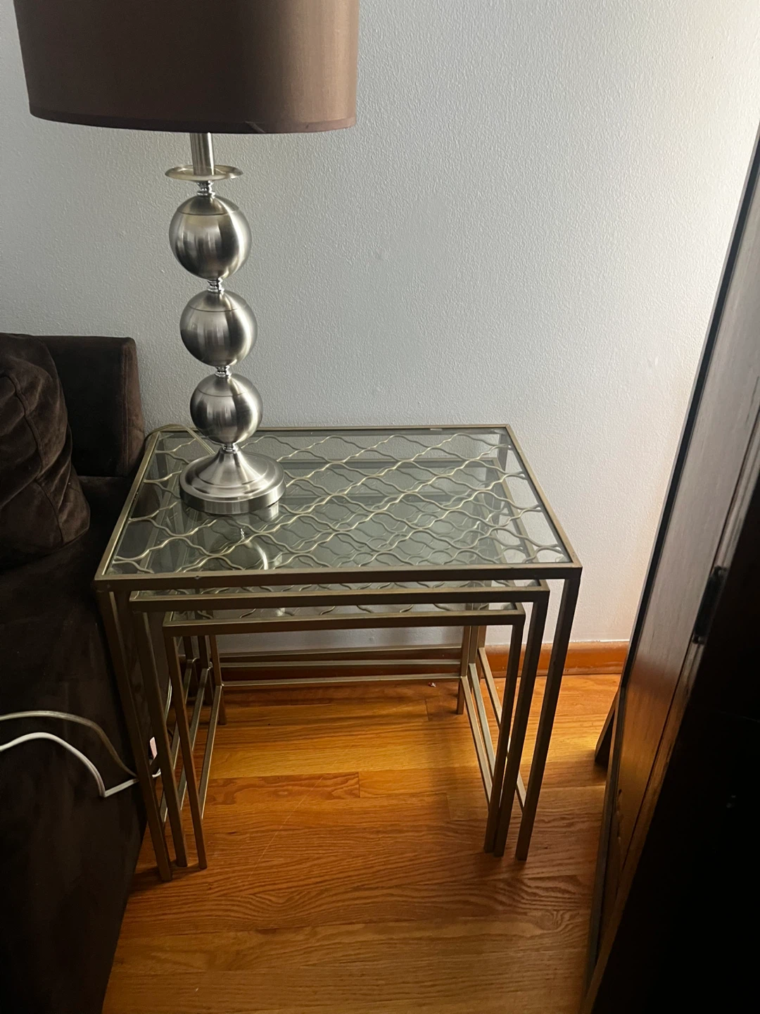 Nesting Side Tables with Glass Tops - photo 2