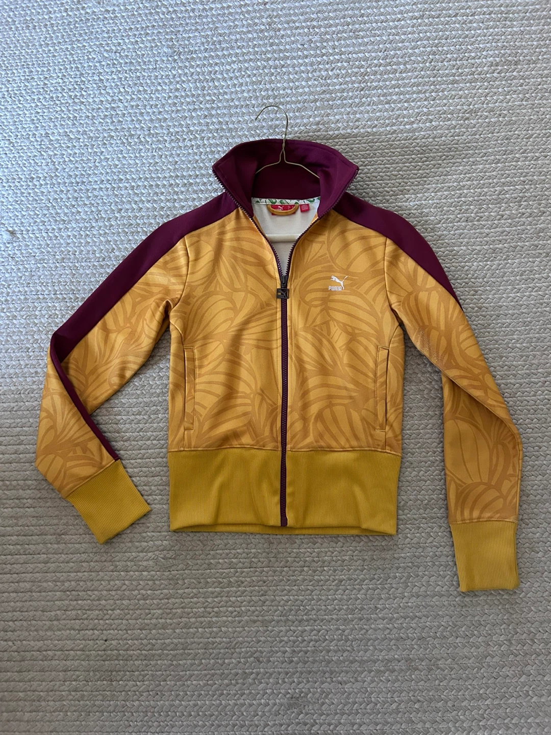 Puma Track Jacket - Yellow/Maroon