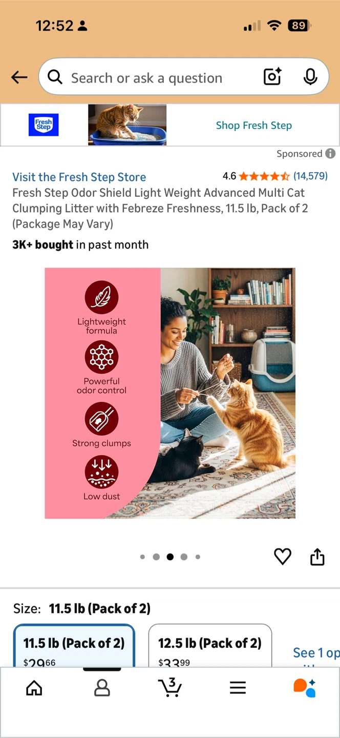 Fresh Step Cat Litter, 11.5 lb (Pack of 2) - photo 4