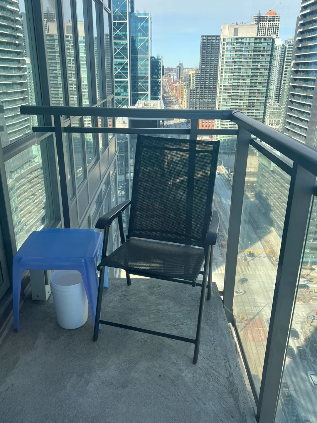Black Metal Mesh patio Chair x2