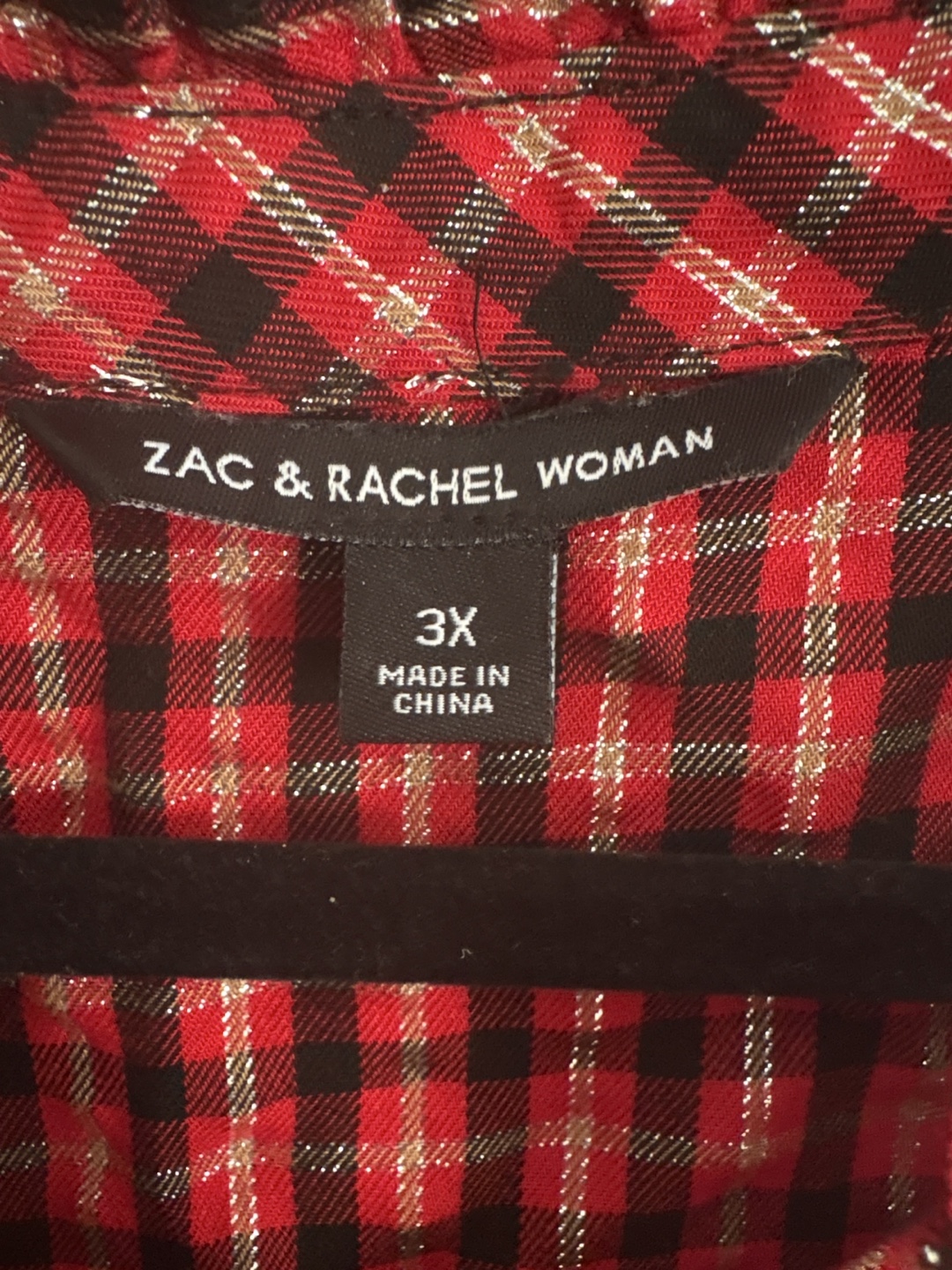 Zac & Rachel Woman Plaid Shirt - 3X - photo 2