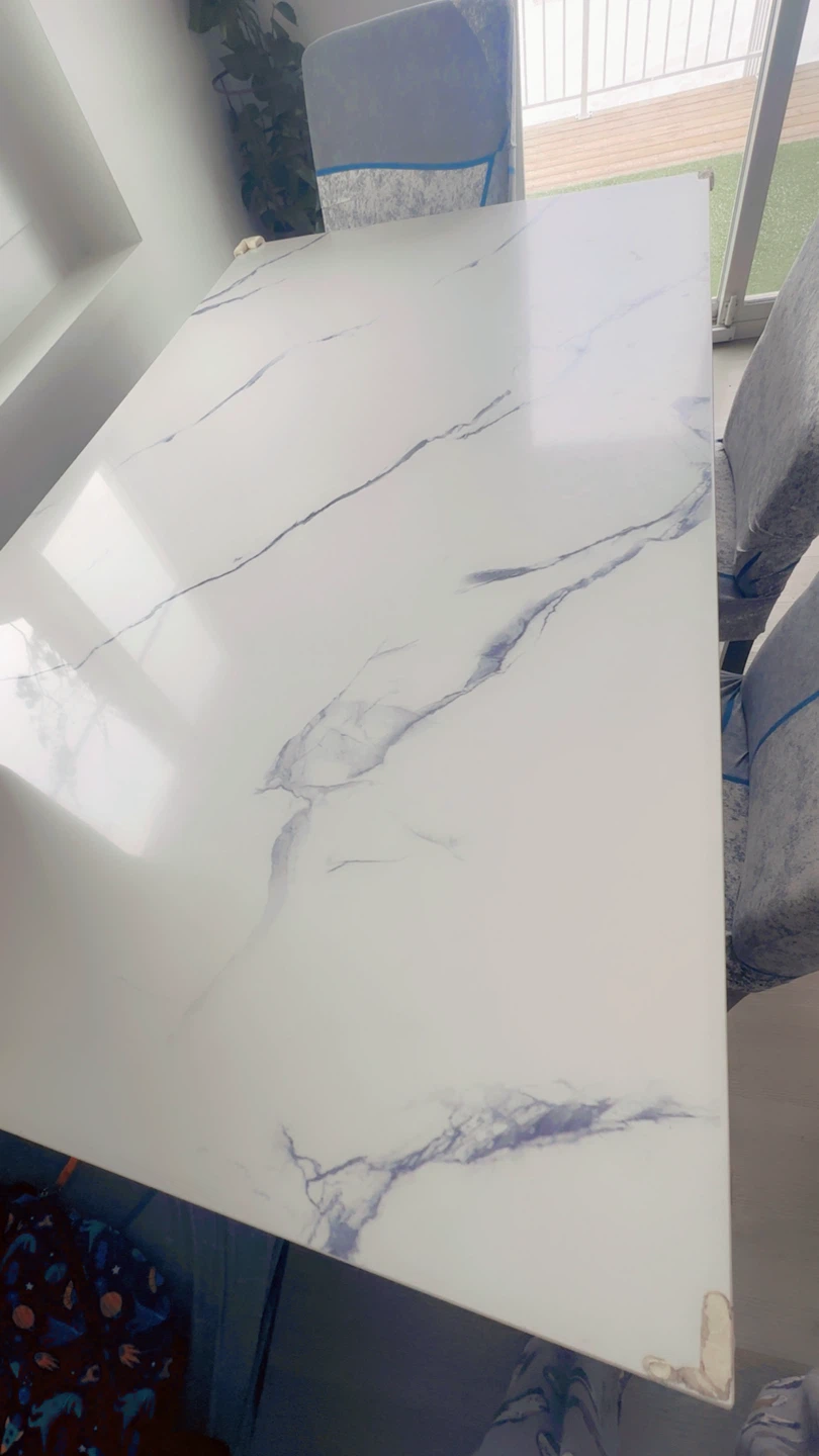 White Marble Dining Table chair set - photo 3