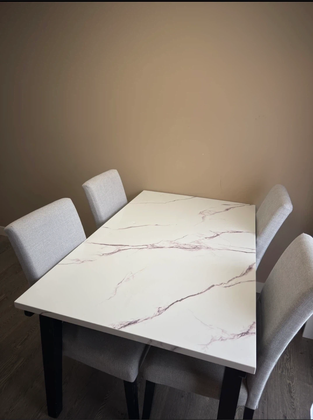 White Marble Dining Table chair set - photo 5