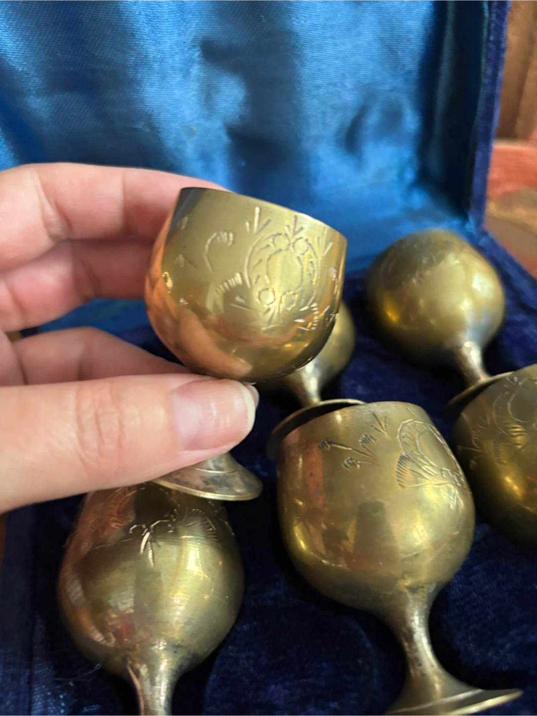 Set of 6 Brass cordials, Made in India - photo 2