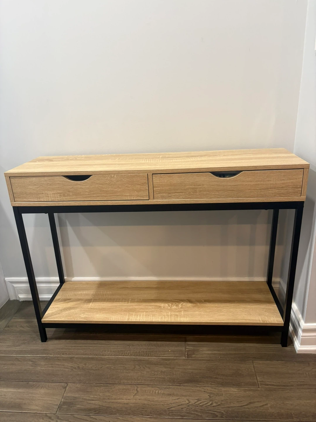 2-Drawer Console Table with Shelf - photo 2
