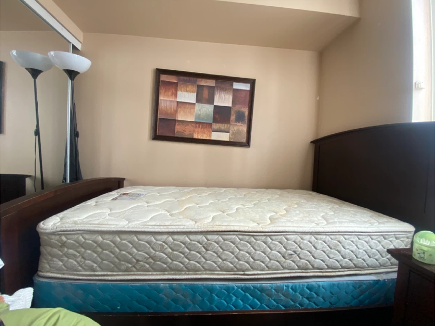 NEED GONE BY MARCH 2ND - Twin SPRING Bed Mattress + Brown Frame) - photo 3