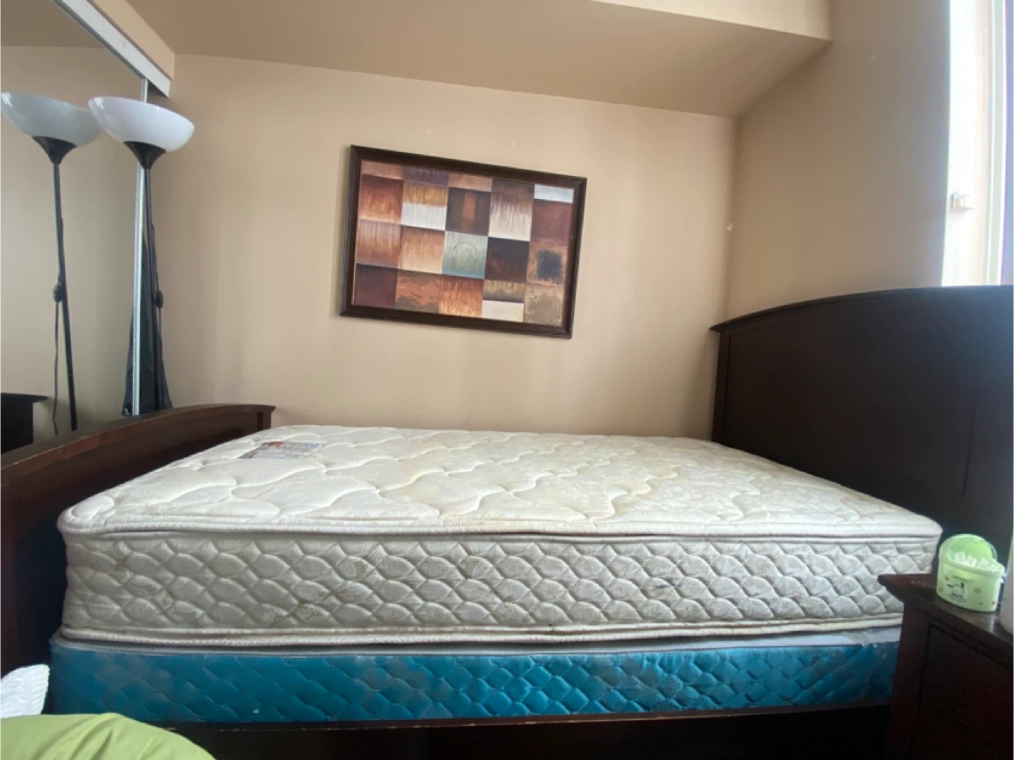 NEED GONE BY MARCH 2ND - Twin SPRING Bed Mattress + Brown Frame) - photo 4