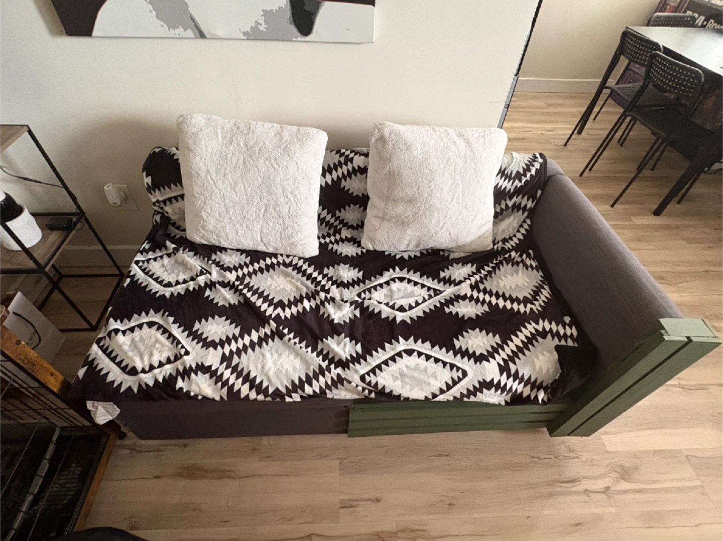 Grey Loveseat with Storage