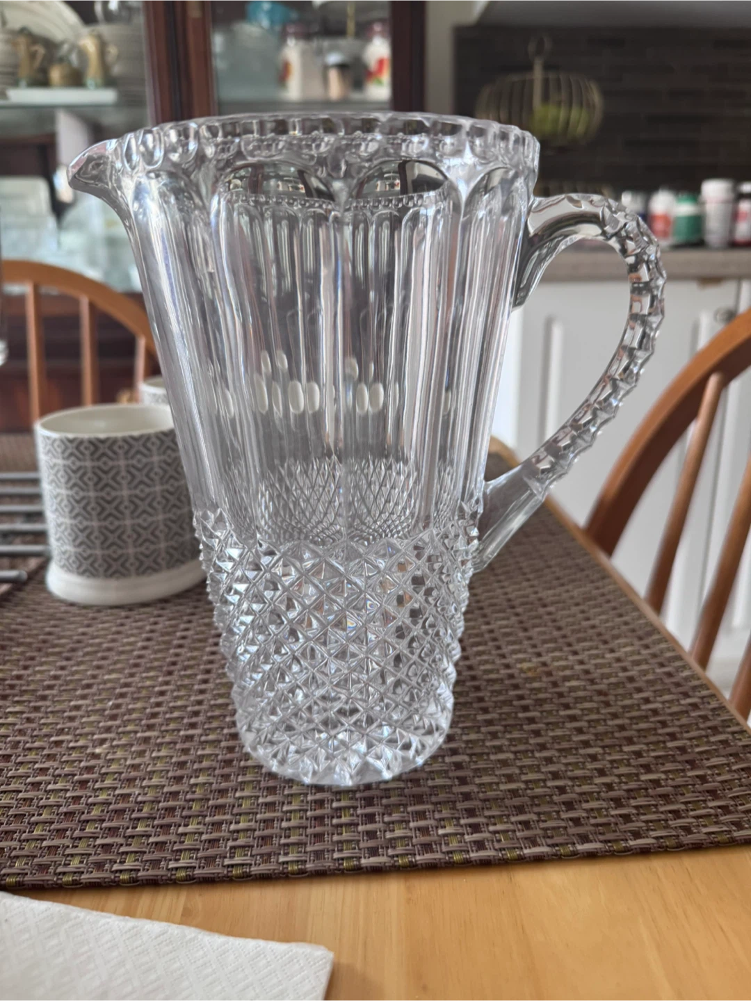 Anchor Hocking Wexford Crystal water pitcher