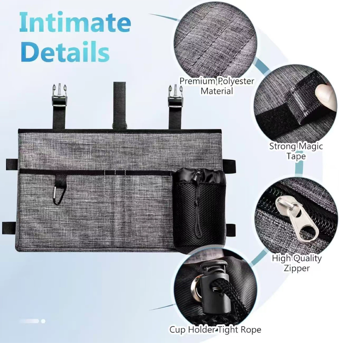 Walker Bag - Gray Premium Polyester Organizer - photo 5