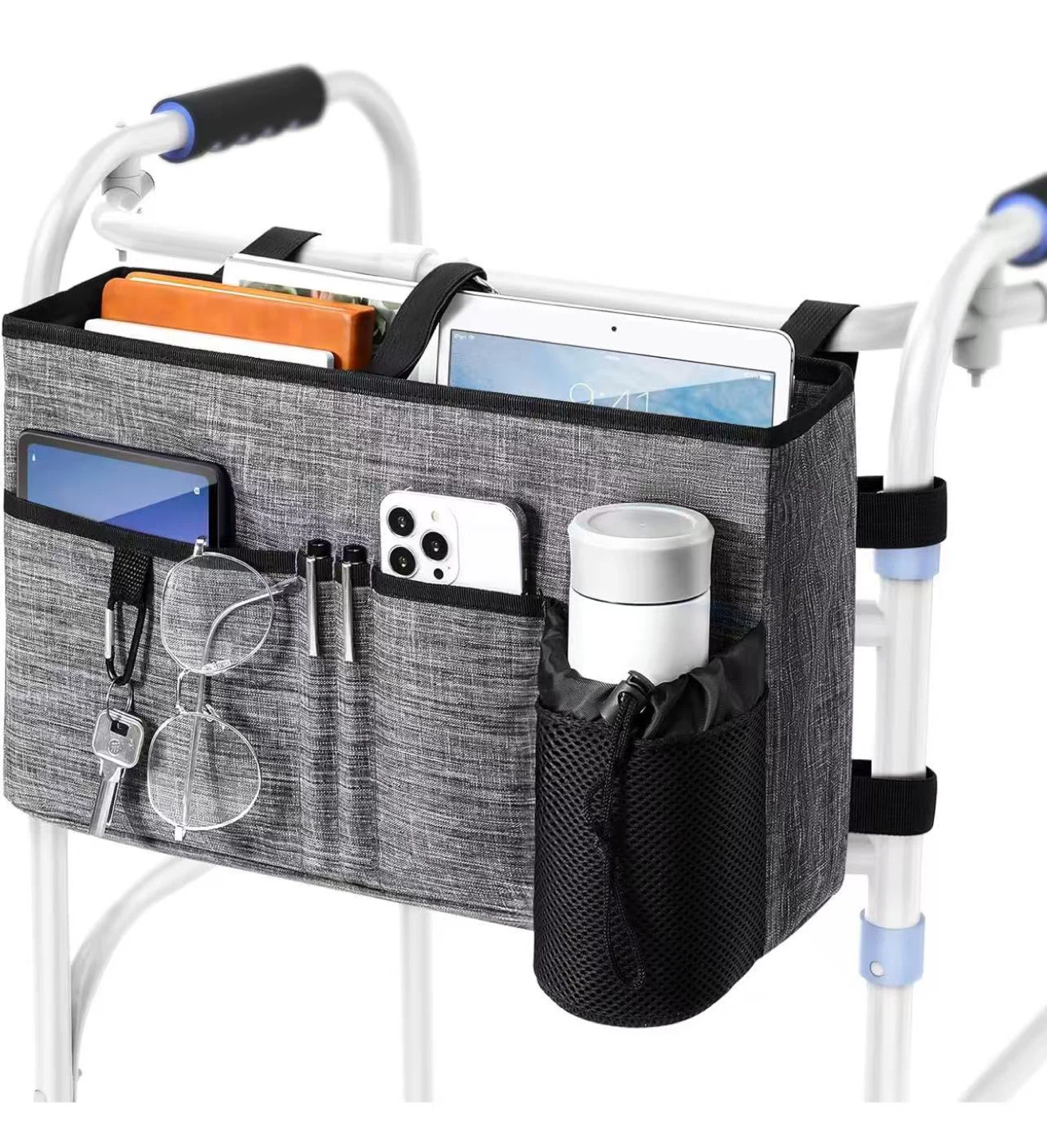 Walker Bag - Gray Premium Polyester Organizer